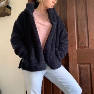 Fabletics oversized hooded Sherpa fleece-small